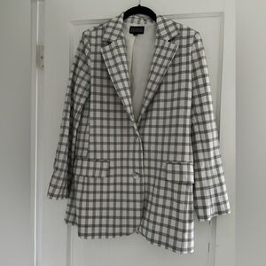 Danielle Bernstein Checkered Blazer Size Small